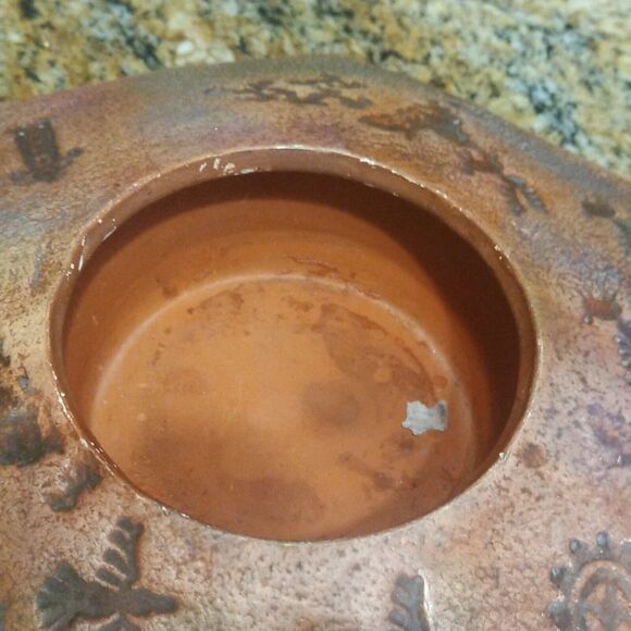 NAVAJO Indian Native American Pottery VASE Vessel Signed Sue Red Clay Embossed - Picture 12 of 12